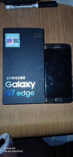 s7 edge fully working phone and touch only glass is broken