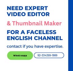 Need Expert Video Editor
