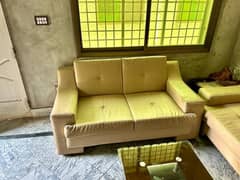 7 seater sofa, table set & Dewaan