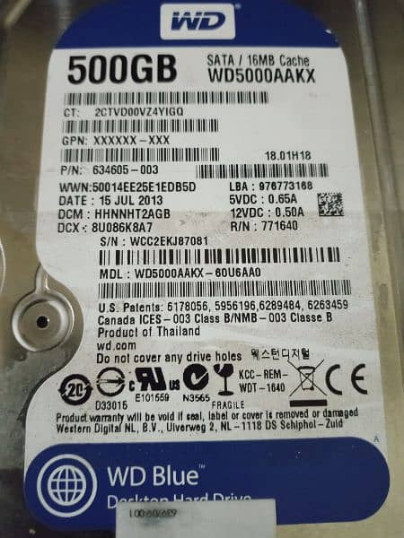 WD 500 GB 1