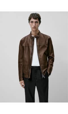 Brand new Massimo Dutti leather jacket XL