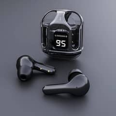 AIR 31 AIRPODS WIRELESS EARBUDS CRYSTAL TRANSPARENT CASE TYPE C charge