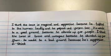 Handwriting assigment work