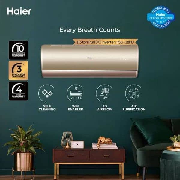 Haier split AC puri inverter 0