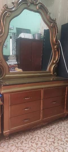 Bed  and dressing  with  side table new  condition