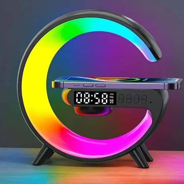 Wireless charger + Speaker + RGB led lights 5