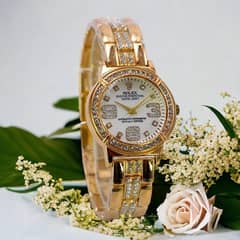 Quartz Rolex Luxurious Watches For Girls 3 different color