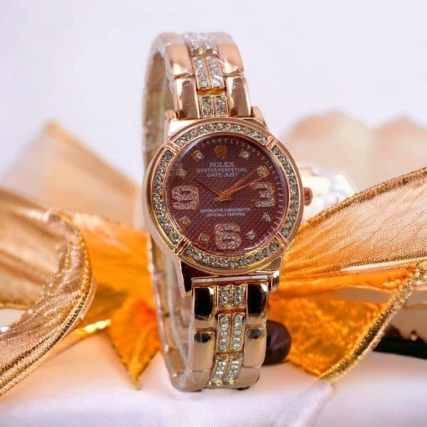 Quartz Rolex Luxurious Watches For Girls 3 different color 5