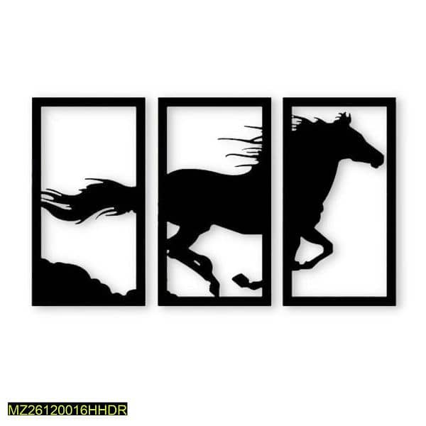 Three panel horse frame, home decor 1