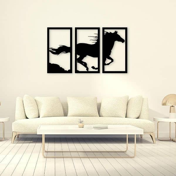 Three panel horse frame, home decor 2