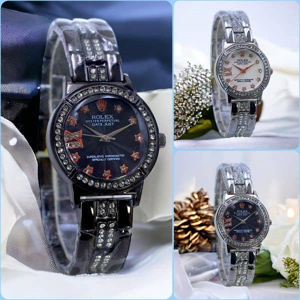 Quartz Rolex Luxurious Watches For Girls 3 different color 7