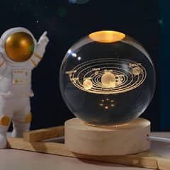 Crystal ball lamp moon design