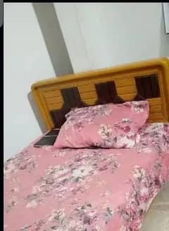 single size wooden bed for sale with mattress