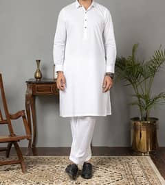 Men Unstitched cotton Plain Suit Cash On Delivery Home Delivery