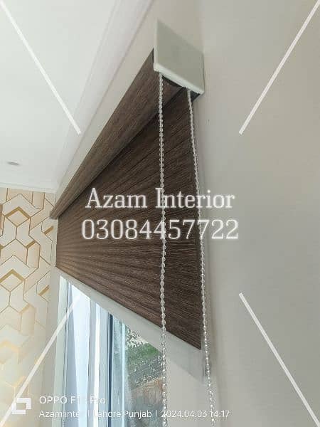 kana chikh window blinds Roller vertical zebra wood venation blinds 8