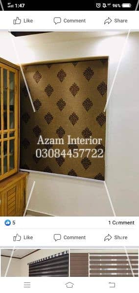 kana chikh window blinds Roller vertical zebra wood venation blinds 16