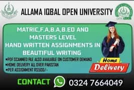 I can write AIOU handwritten Assignment in Urdu and English