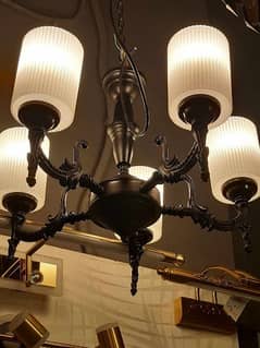 Black 5 light chandelier New