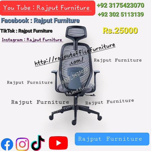 Imported Chairs For Office | Rajput Furniture | Ergonomic Chair 7