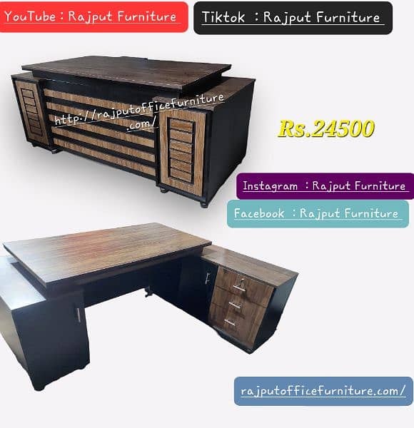 Executive Office Table L shape Modern Office Table Rajput Furniture 3