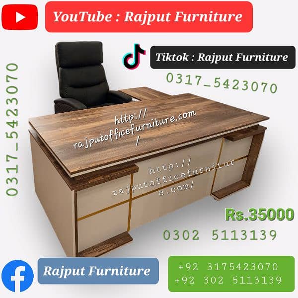 Executive Office Table L shape Modern Office Table Rajput Furniture 13