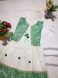Girls stitched Ruffle embroidered Full Dress