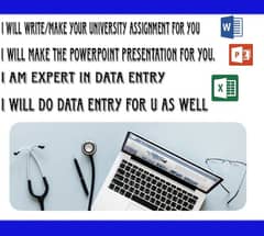 I will make your assignments and PPTS for your University work