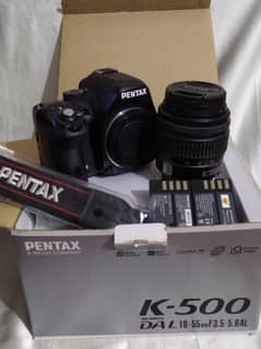 Pentax k500 dslr complete box