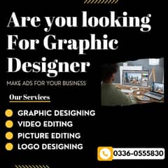 Graphic designer, video editor, web designer services