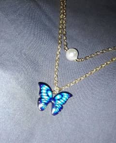 double layered butterfly design pendant