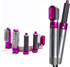 5 In 1 Hair Dryer Electric Blow Dryer Comb Straightener & Hair Curler