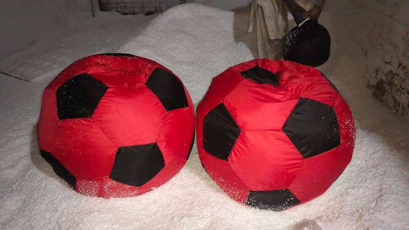 Set off 3 Football Style Bean Bag Export Quality Filling With Beans 1