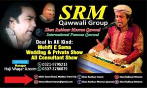 Qawali night/Mehfal e Sama/Private events/Family events/wedding events