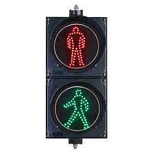 Traffic Signal light red cross and green arrow available 4