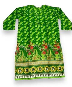 1 Pc Women's stitched lawn printed shirt.