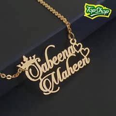 *CUSTOMIZE GOLD PLATED NAME*
*necklace*
 *Golden nd Silver Colour