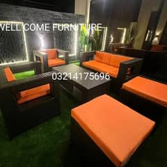 OUTDOOR GARDEN RATTAN UPVC FURNITURE SOFA SET CHAIRS TABLE UMBRELLA