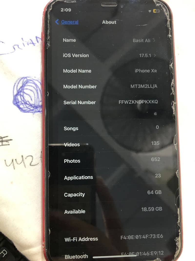 I phone Xr NON PTA 64gb red 10/10 5