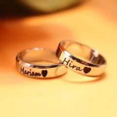 customized rings are available for girls / boys