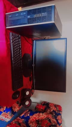 Pc setup monitor, cpu, speaker, mouse, keyboardPc setup monitor, cpu,