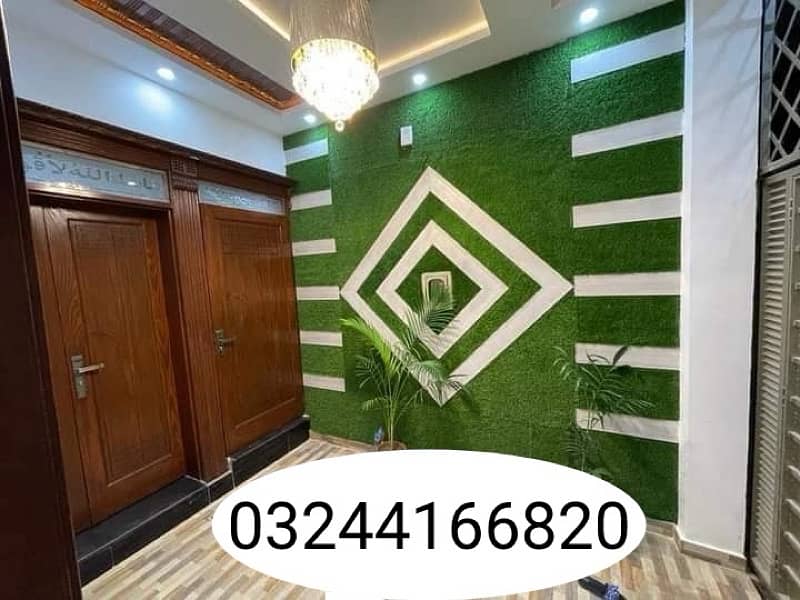 Fluted Wall panels, Wallpaper , Wooden Flooring , carpet tiles floor. 4