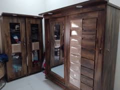 2 door Sliding wooden wardrobe and divider is separate