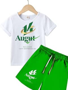 cotton jersey 2 pc boys shirt and shorts