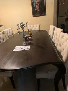Sheesham Wood Dining Table with chairs