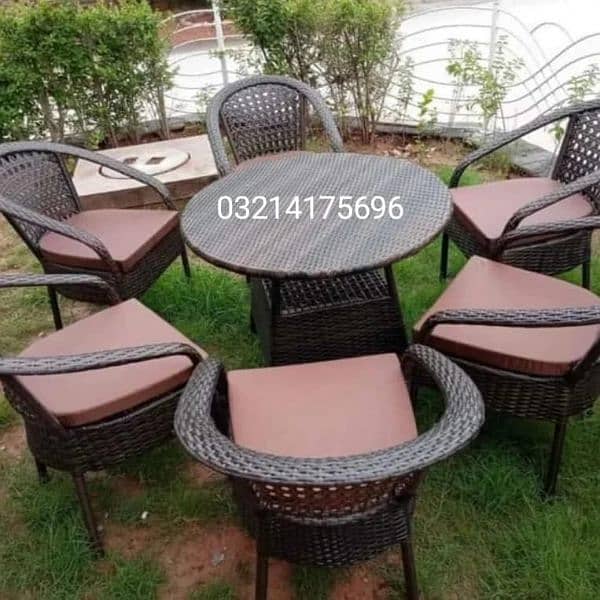 OUTDOOR GARDEN RATTAN UPVC FURNITURE SOFA SET CHAIRS TABLE UMBRELLA 1