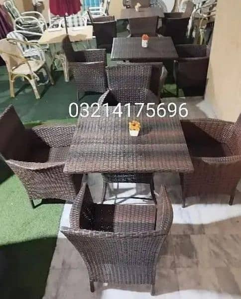 OUTDOOR GARDEN RATTAN UPVC FURNITURE SOFA SET CHAIRS TABLE UMBRELLA 2