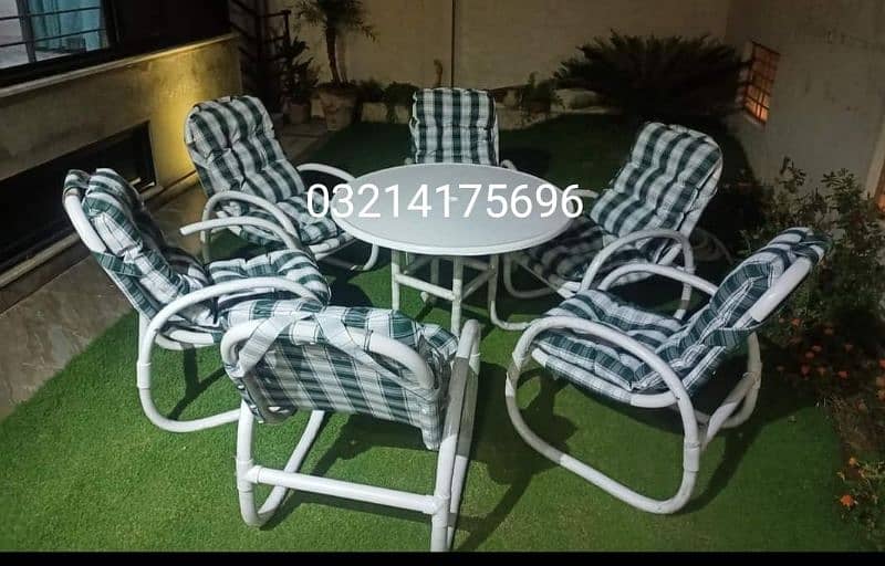 OUTDOOR GARDEN RATTAN UPVC FURNITURE SOFA SET CHAIRS TABLE UMBRELLA 11