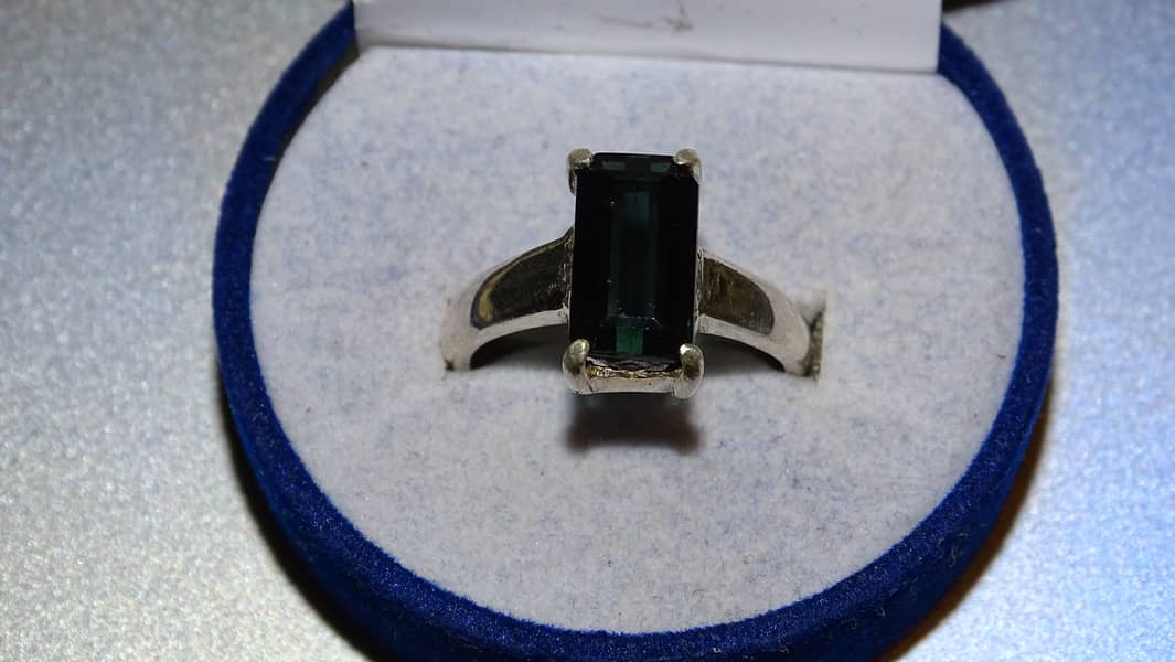 Green Tourmaline Women's Silver Ring 3