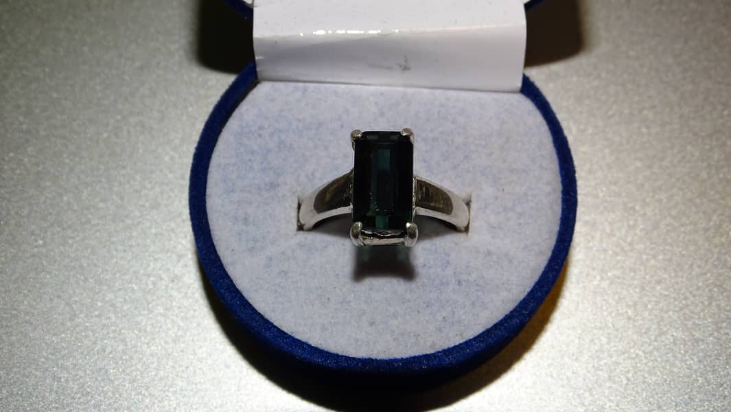 Green Tourmaline Women's Silver Ring 4