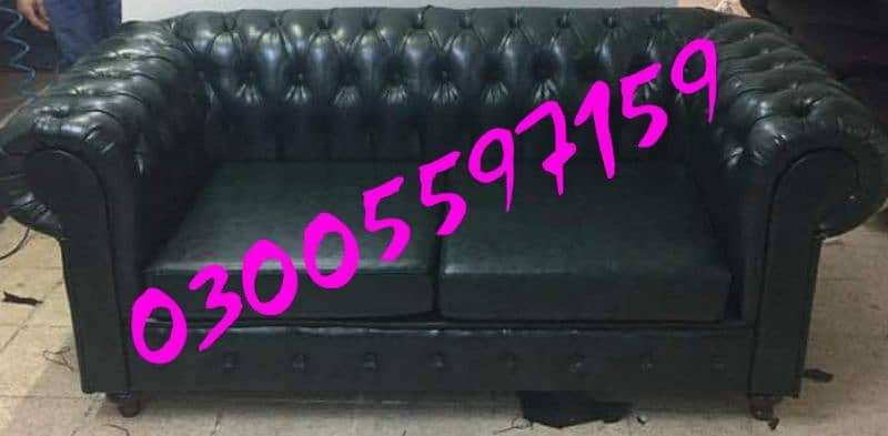 sofa set 5,7 seater leather furniture table chair home desk cafe couch 13